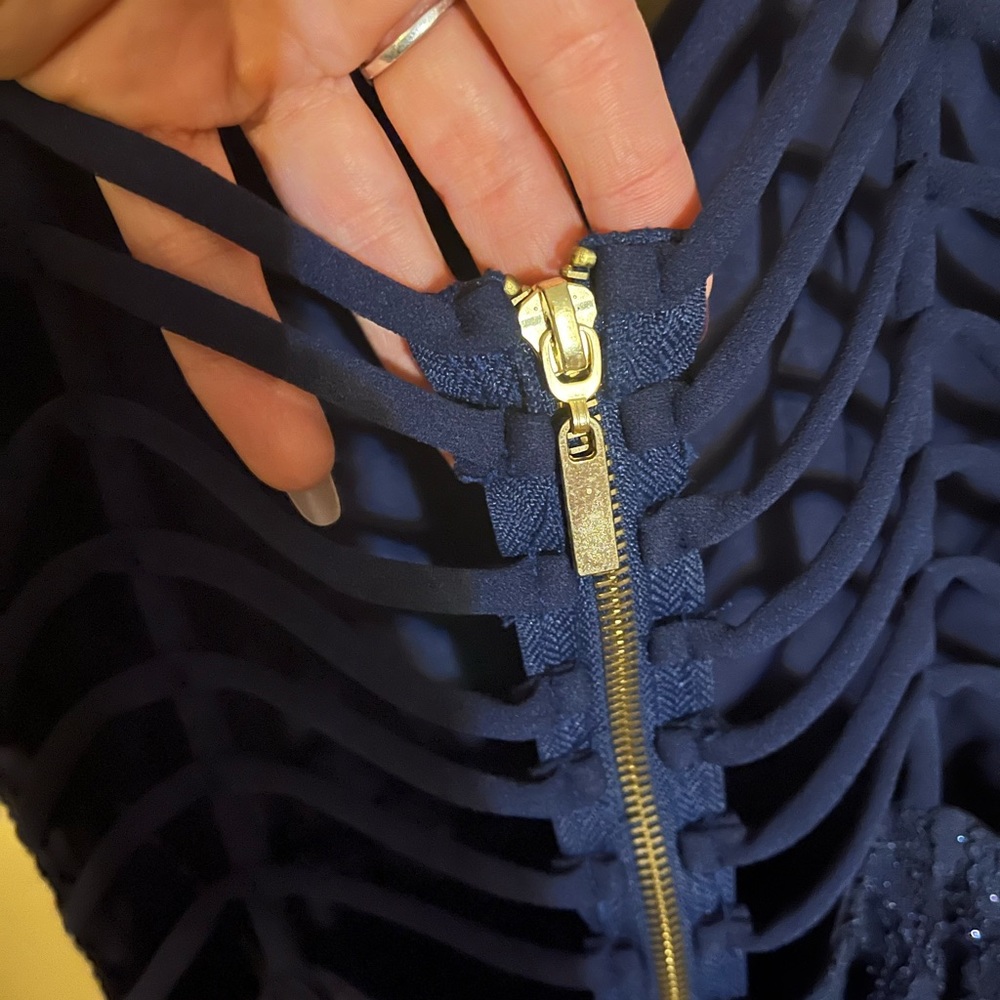 Navy Blue Mini Dress - Picture 6 of 7